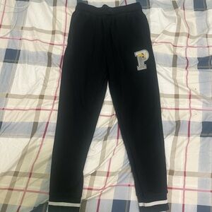 Puma Kids Black Leggings with White Trim